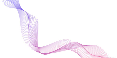 Poster - abstract colorful smoke wave line white background, abstract pink and blue waves Isolated on transparent background, soft wisps of Smoke in dreamy pink and lavender gradients.