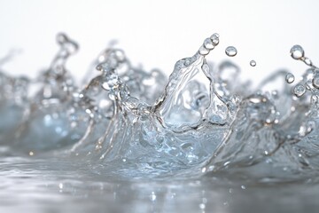 Aufkleber - Dynamic water droplets create beautiful splashes in a tranquil setting