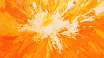 Poster - Vibrant abstract explosion of orange hues radiating energy, creating a dynamic and uplifting atmosphere