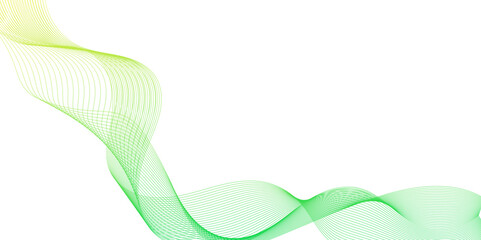 Poster - abstract background with green wavy lines, flowing lines with gradient texture, the green lines are 