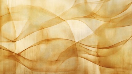 Poster - Abstract flowing fabric texture in warm hues creating a serene atmosphere with soft, undulating lines