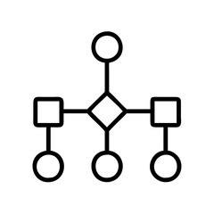 Poster - Network Nodes Diagram Icon in Minimalist Style  