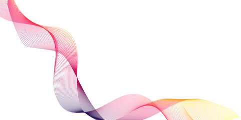 Poster - abstract modern golden pink lines background, , dynamic sound wave isolated on white background, des