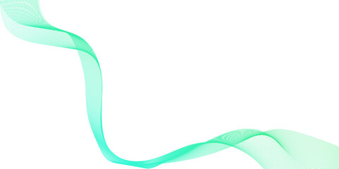 Poster - abstract multicolor gradient wave lines vector background, abstract background with green wavy lines