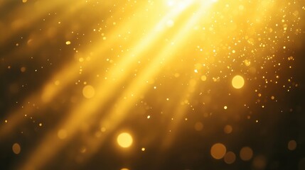 Poster - Golden light rays illuminating a soft bokeh background, creating a warm and dreamy atmosphere for creative projects