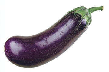 Poster - Freshly harvested eggplant showcases vibrant purple color and smooth texture perfect for culinary delights