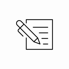 Poster - Contract signing document icon vector sign