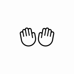 Poster - Hand gesture stop icon vector sign