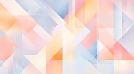 Poster - Abstract geometric background with soft pastel colors, creating a serene atmosphere for design use