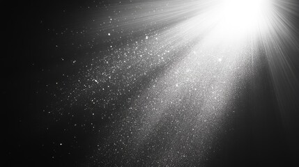Aufkleber - Ethereal rays of light illuminating a dark space, creating a mystical atmosphere with floating particles