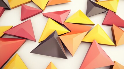 Poster - Abstract Colorful Triangles Background