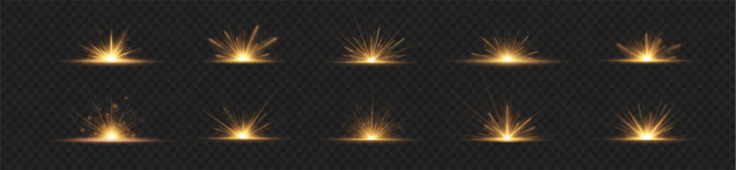 Wall Mural - star vector magic energy sunrise glow shine effect ray beam sunny flare sun shine glare weather sky 