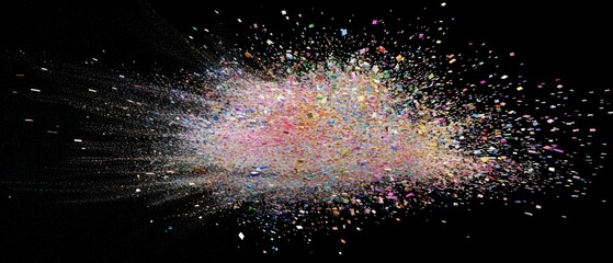 Poster - Explosion of Colorful Particles in the Dark