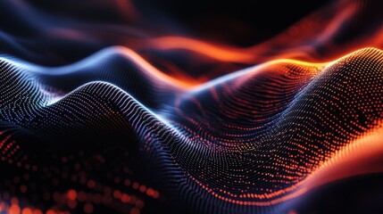 Poster - Abstract seamless waveform audio background wallpaper