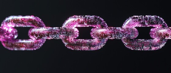 Poster - Digital Chain: A futuristic depiction of interconnectedness and security.