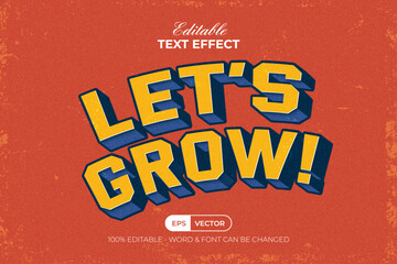 Fototapete - Vintage Editable Text Effect Quote 3D Style.