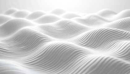 Poster - Abstract white wave paper curved reliefs background. Panorama gradient multicolor wave curve lines design. Modern wave line topography background. Suitable background for modern tech projects design.