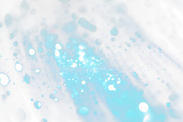 Poster - Abstract blue bokeh lights background.