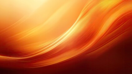 Poster - Abstract fiery orange flowing curves