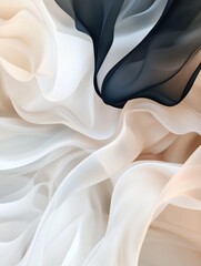 Poster - abstract background with soft shapes and textures in beige, white, and black.