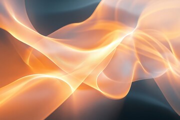 Poster - waves of light in warm hues create a captivating visual display of fluid motion