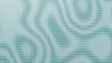 Poster - Looping abstract 3D animation of a multitude of eggs that change shape and size, creating a movement of smooth wave patterns. Abstract texture of noise.