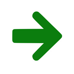 Poster - green arrow icon symbol on a white background  