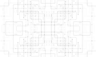 Poster - Digital technology background. Concept with technology line. Circuit board background technology