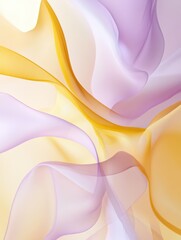 Poster - smooth fluid shapes in pastel yellow and light lavender, blending seamlessly into each other for a g