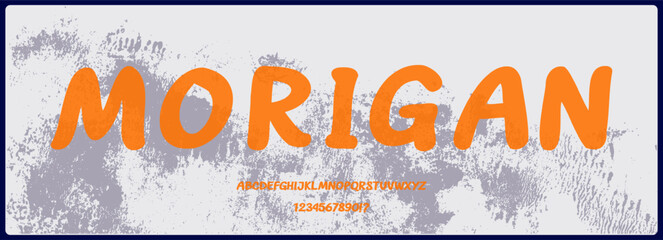 Wall Mural - rough brush vector font. alphabet with rough style uppercase.