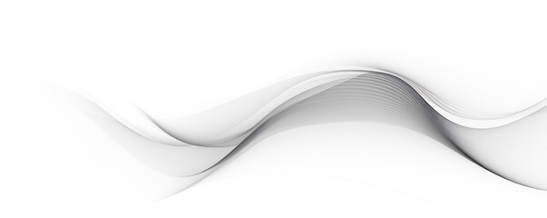 Poster - abstract grey wave isolated on white or transparent png