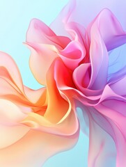 Poster - Liquid Color design background, Gradient colorful abstract background in the shape of the flower, luxury abstract for a mobile screen concept, wallpaper. Generative AI.
