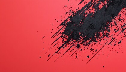 Poster - Abstract Black And Red Texture Background With Scattered Particles