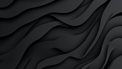 Aufkleber - Abstract Black Wave Background Texture