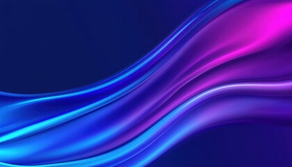 Aufkleber - Abstract Blue And Purple Flowing Waves Background