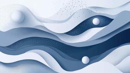 Poster - modern background, the subject of graphics is solution. consulting vector graphics. blue, gray, whit