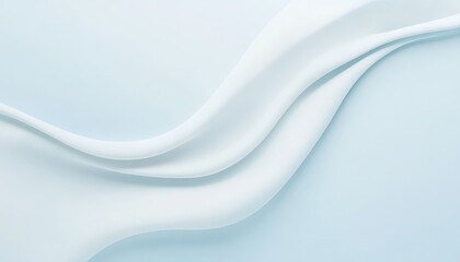 Poster - Abstract Light Blue and White Fabric Wave Texture