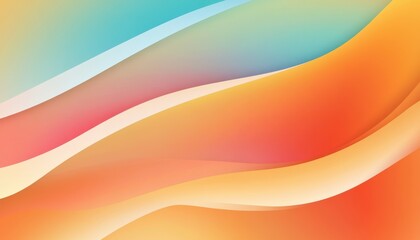 Aufkleber - Abstract Orange Yellow Pink Blue Waves Background Texture