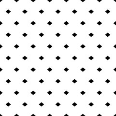 Poster - Simple seamless pattern. Abstract geometric backdrop. Black small rhombuses on white background. Repeated geometry dot texture. Repeating cute square patern for design prints. Vector illustration