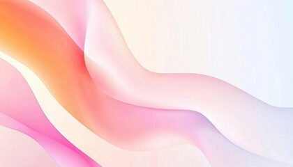 Poster - Abstract Pastel Wave Background Design with Pink and Orange Gradient