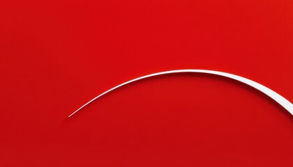 Poster - Abstract Red and White Curved Line Minimalist Design