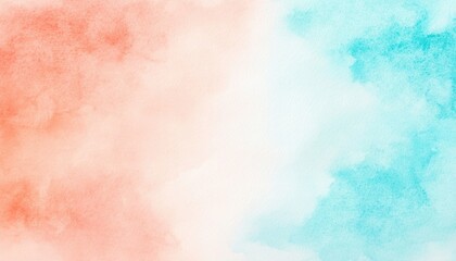 Aufkleber - Abstract Watercolor Background with Orange and Blue Gradient