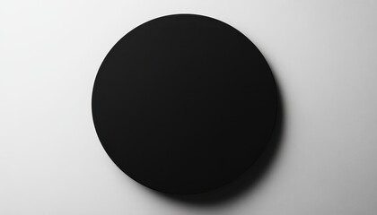 Poster - Black Circle on a Light Grey Background
