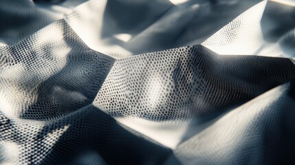 Poster - Geometric light patterns cast on textured fabric surface