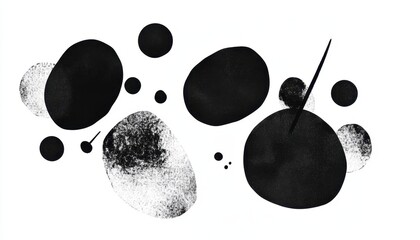 Poster - Black Ink Splatter Abstract Background Texture