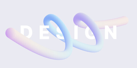 Wall Mural - wavy 3d ribbon. colored wavy gradient line for background, poster or cover. vector illustration desi