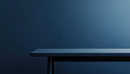 Aufkleber - Dark Blue Table on Textured Wall Background