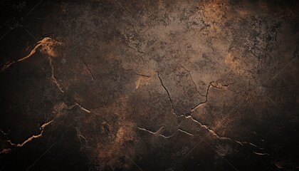 Poster - Dark Brown Rusty Metal Texture Background