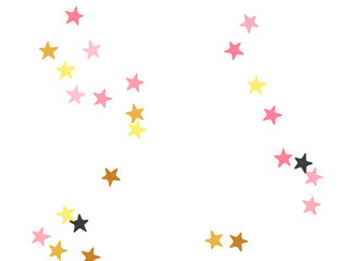 Wall Mural - Minimal black pink gold stardust vector design. Many starburst spangles holiday decoration confetti. Baby shower star dust background. Spangle particles gift decor.