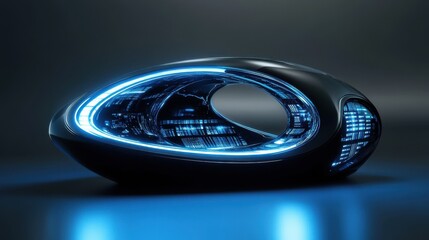 Poster - Sleek modern design featuring blue technology light background elements design